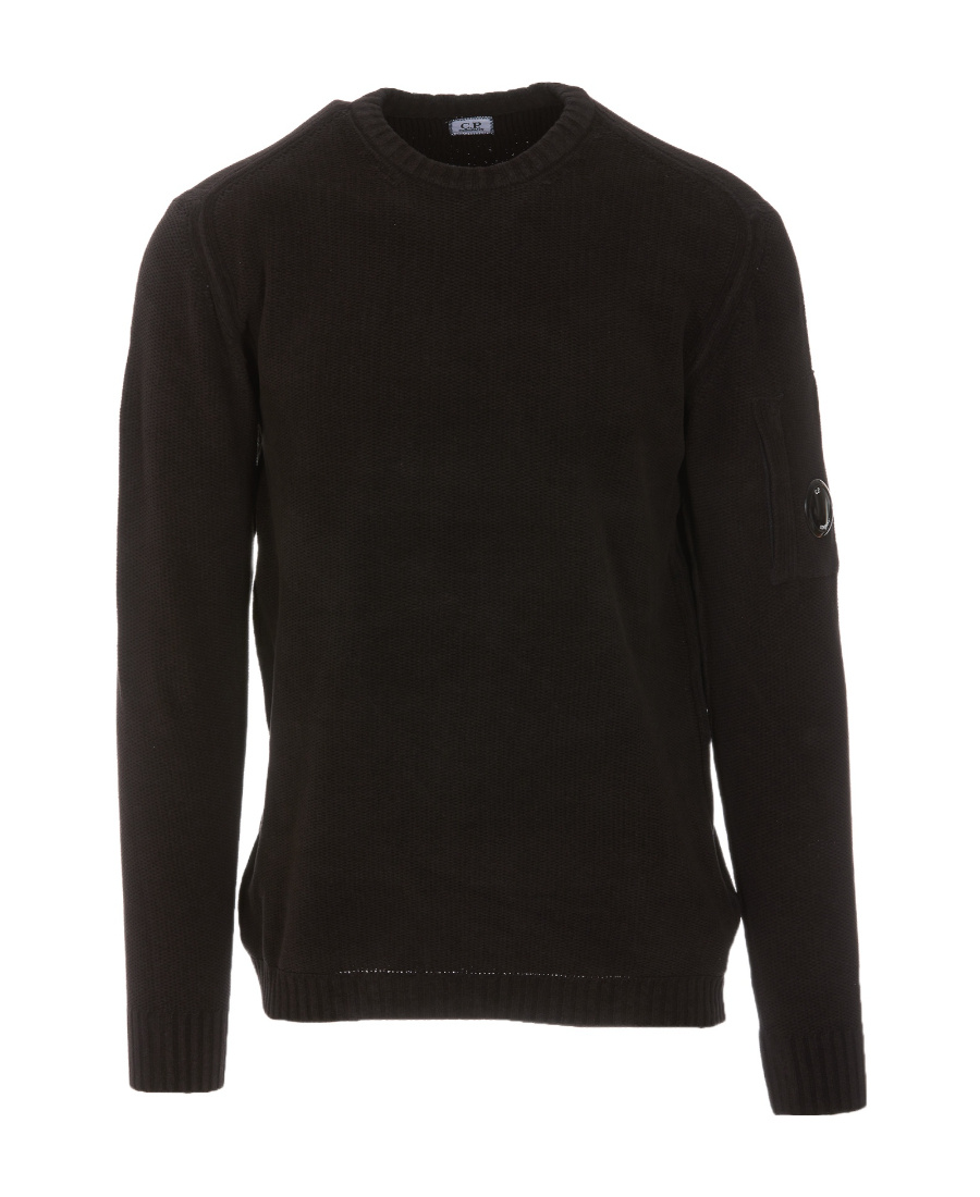 C.p. Company Crew Neck Cotton Sweater In Brown