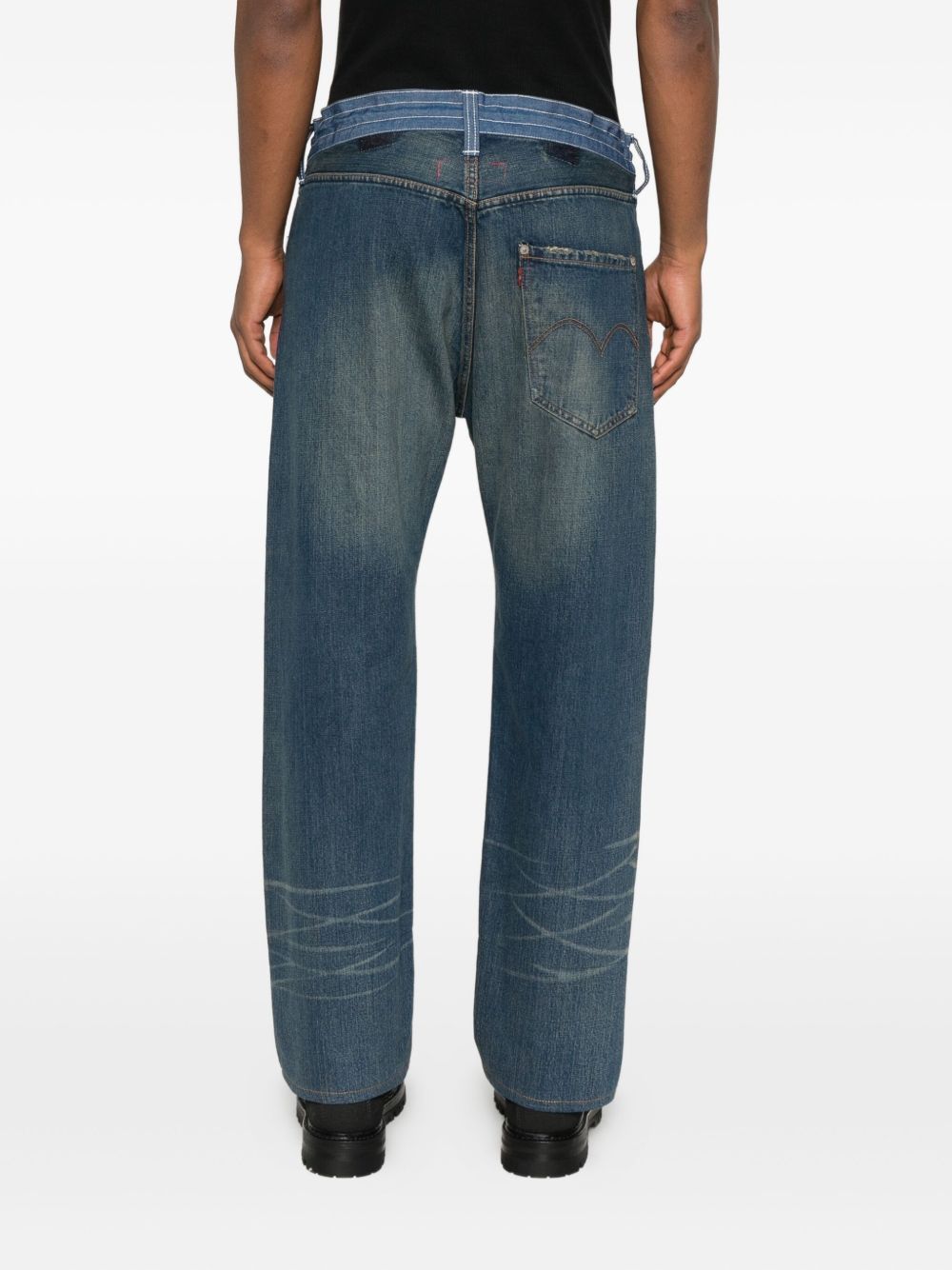 Junya Watanabe Belt-loop Jeans In Blue