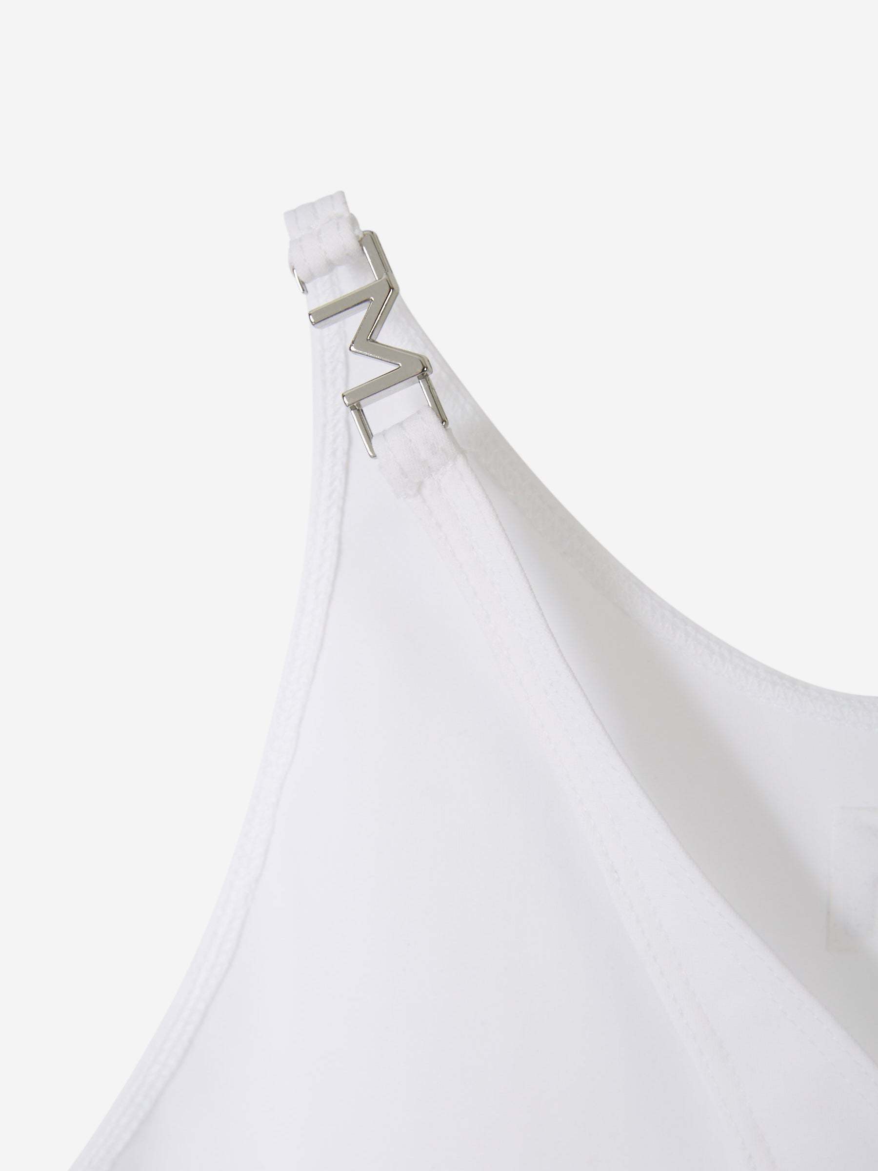 Mugler Corseted One-piece Swimsuit In White