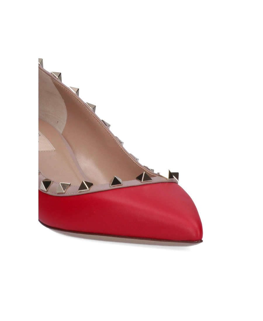 Valentino Garavani Rockstud Pointed-toe Pumps In Red