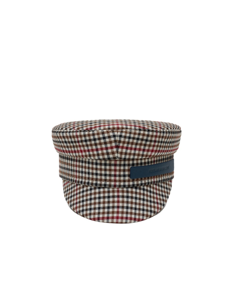Ruslan Baginskiy Logo Checkered Hat In Gray