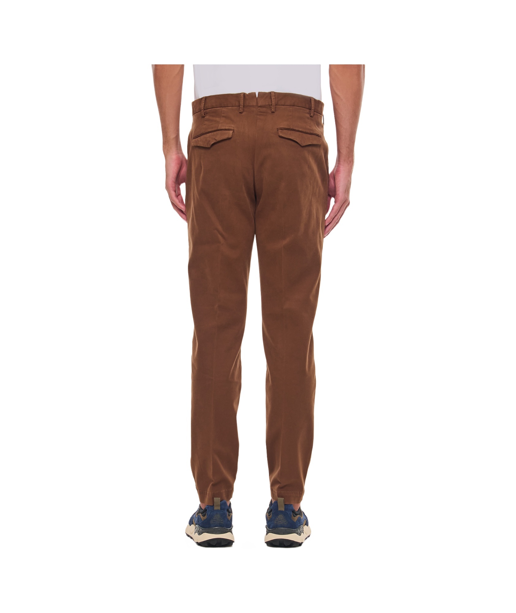 Pt01 Belt-loop Casual Pants In Brown