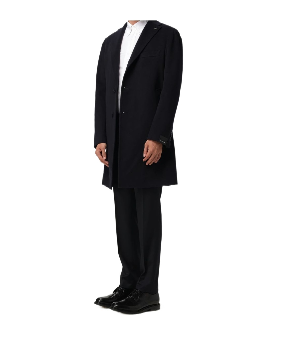 Tagliatore Long-sleeved Coat In Black