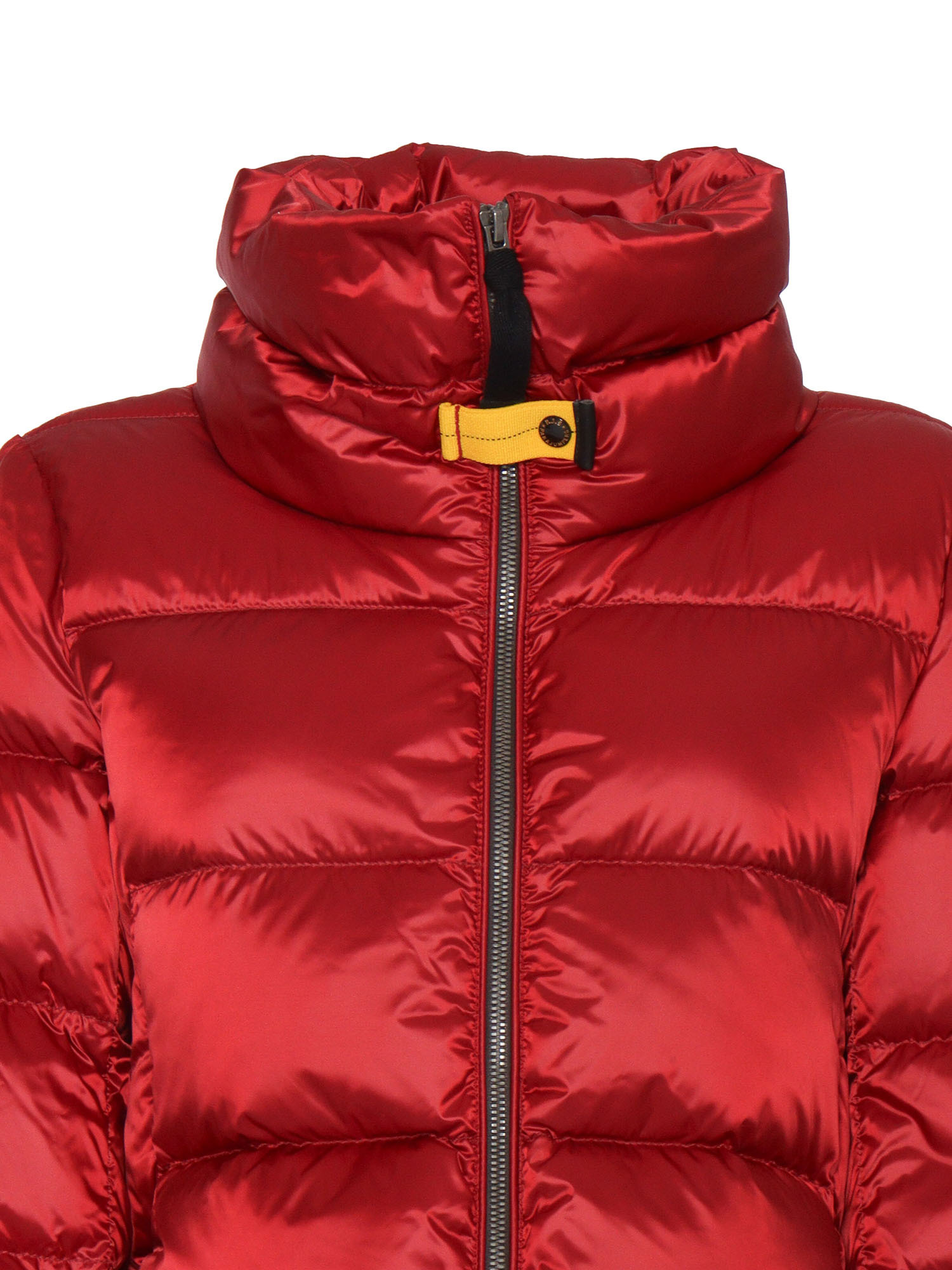Shop Parajumpers Quilted Long-sleeved Down Jacket In Red