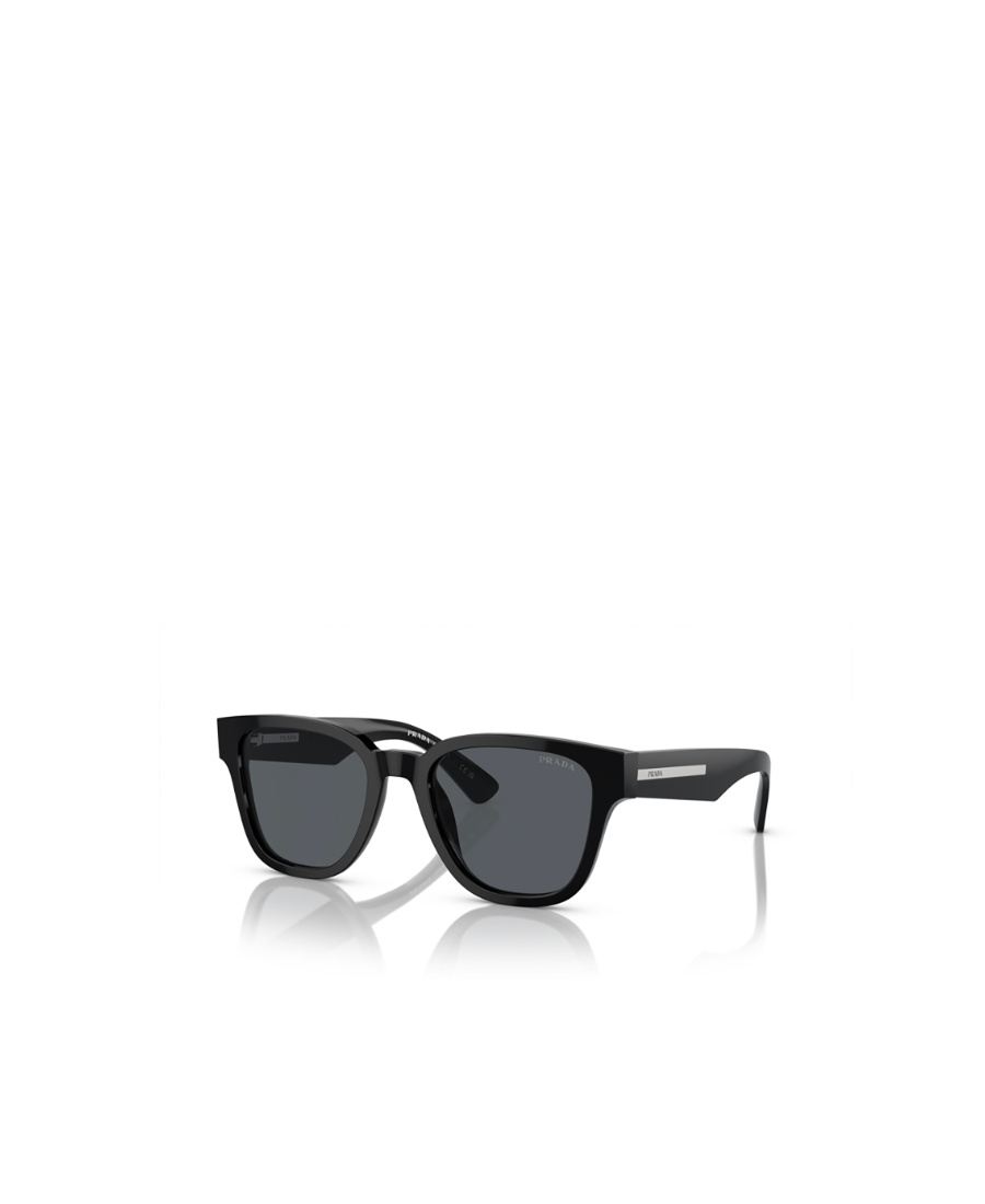 Prada Logo-lettering D-frame Sunglasses In Gray
