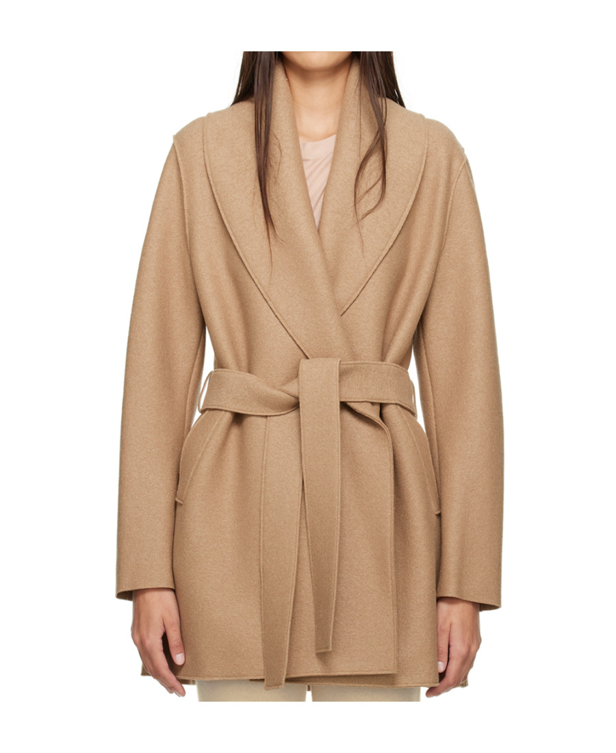 Harris Wharf London Volcano Coat In Nude