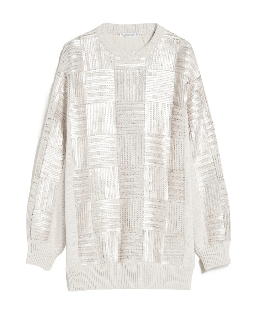 MAX MARA WOOL SEQUINED MINI DRESS