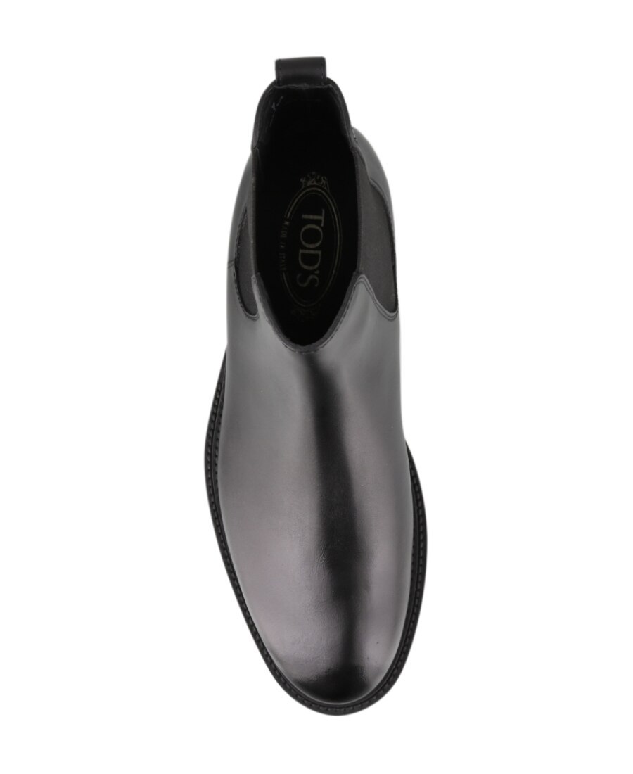 Tod's Leather Ankle Boots In Black