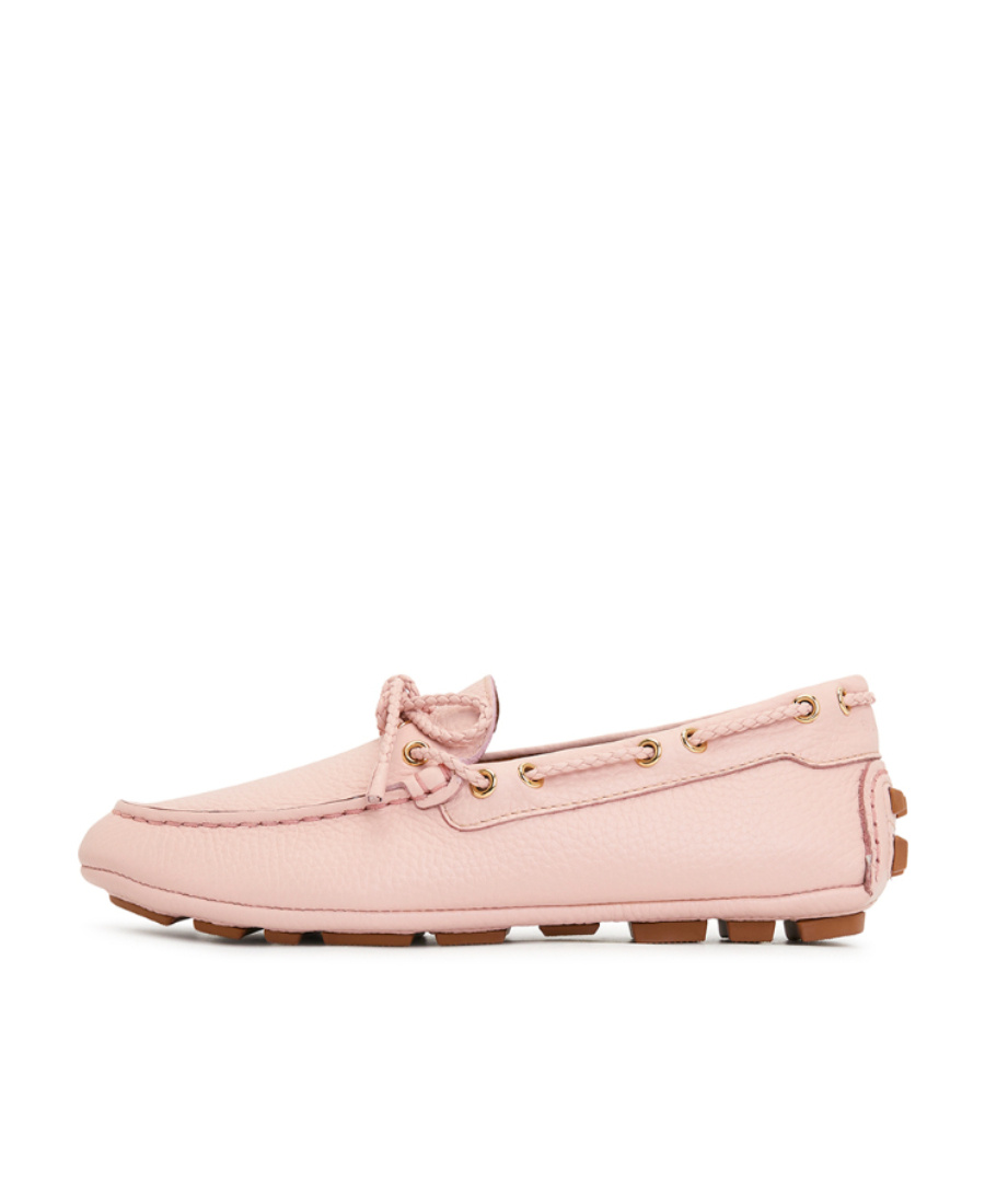 Shop Bally Round-headed Flat Shoes In Pink