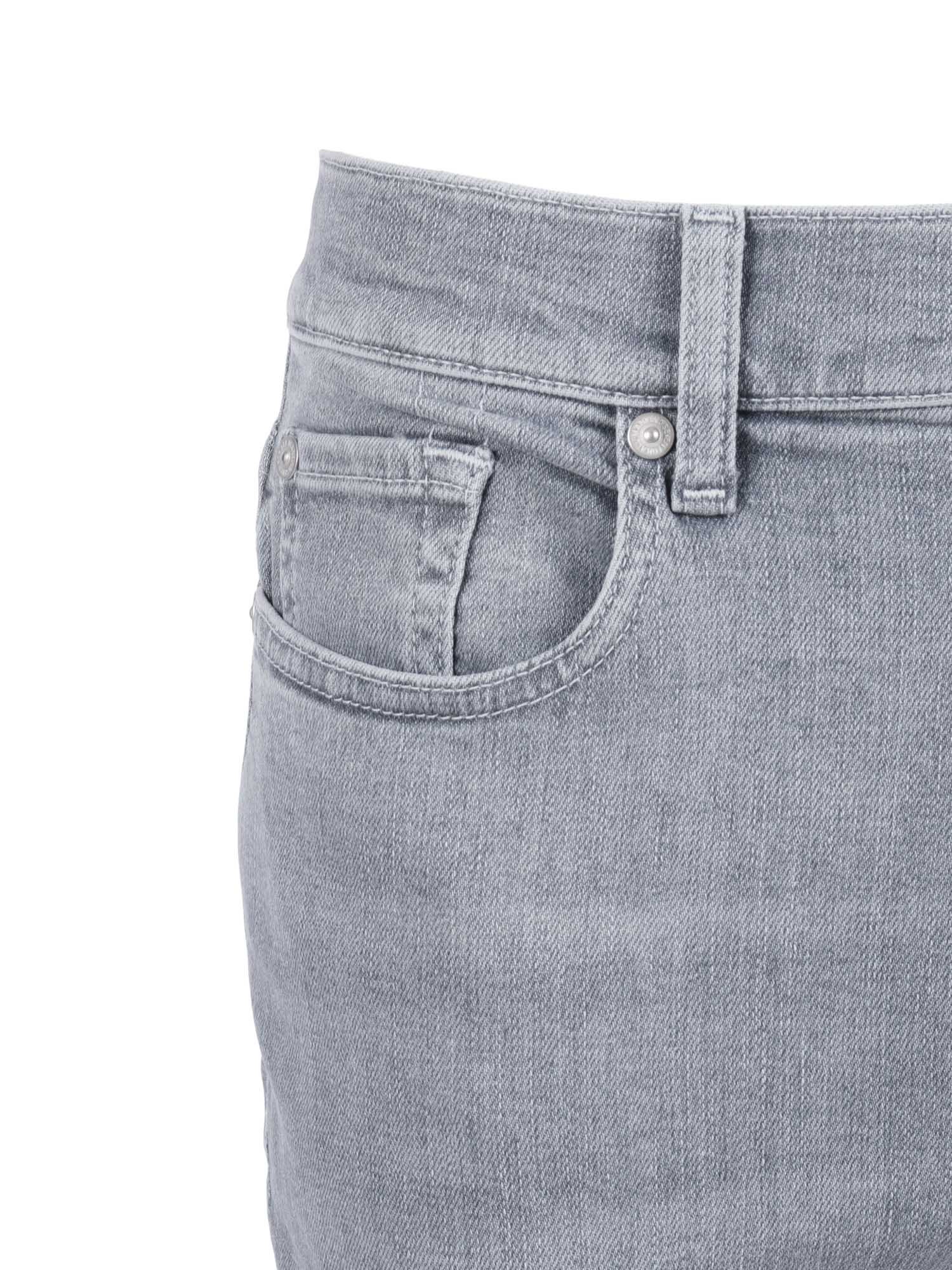 7 For All Mankind Straight-leg Jeans In Gray
