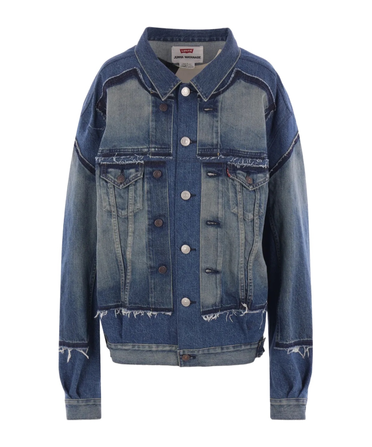 Junya Watanabe Long Sleeve Denim Jacket In Blue