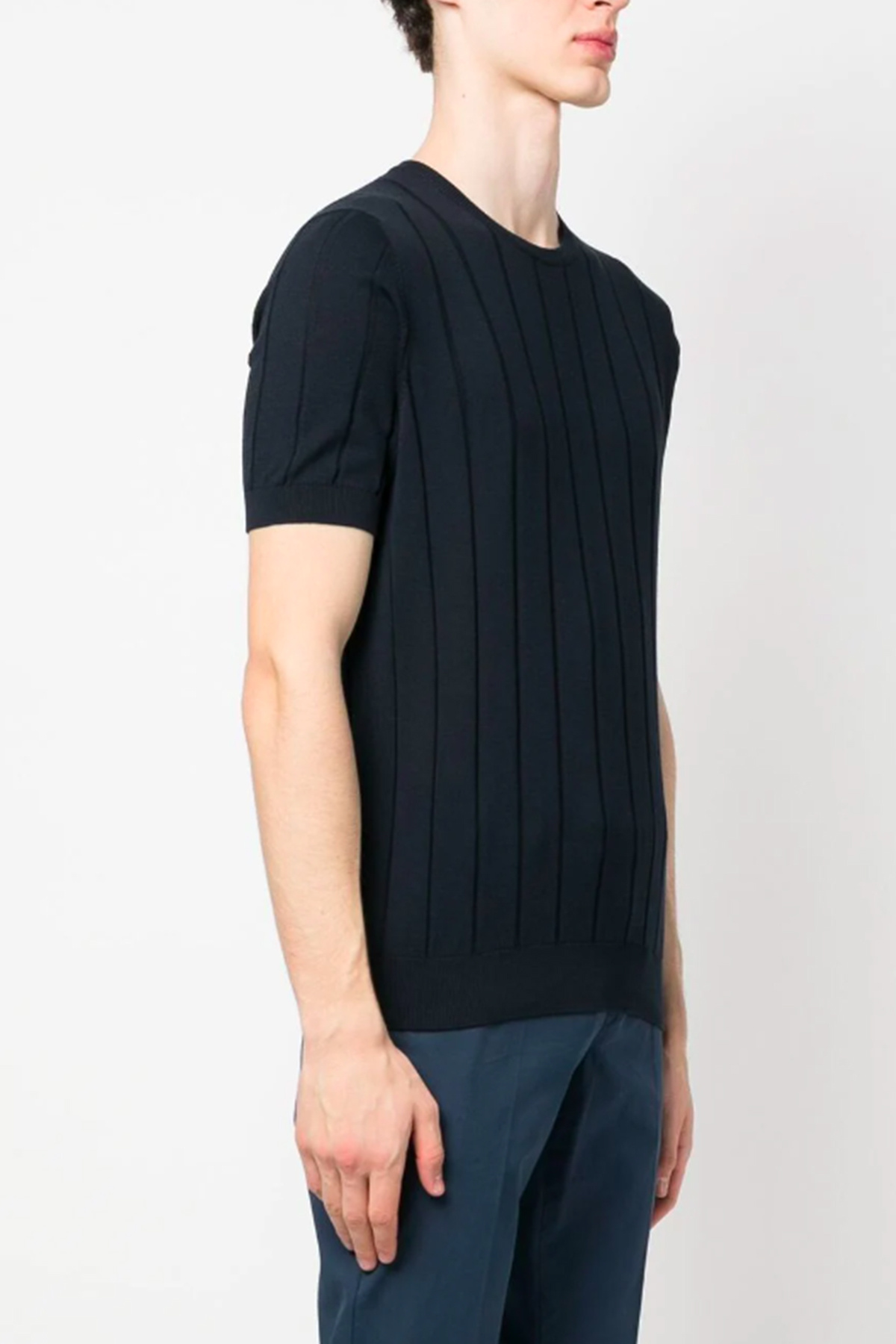 Lardini Ribbed-knit Cotton T-shirt