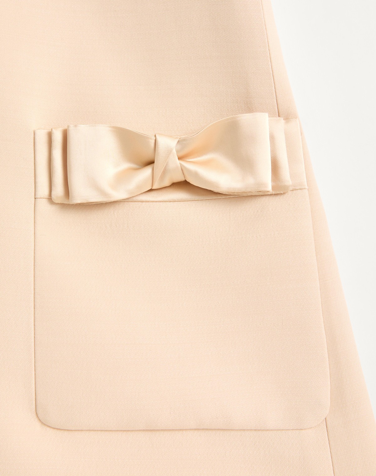Valentino Womens Betulla Bow-embellishment Short-sleeves Wool And Silk Mini Dress In Nude