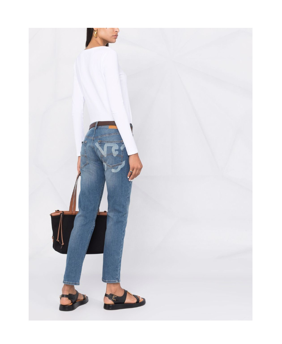 Emporio Armani Low-rise Slim-cut Jeans In Blue
