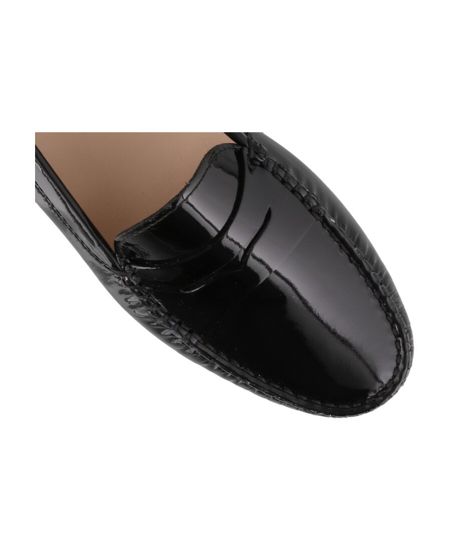 Tod's Woman Loafers Black Size 8 Leather In Black