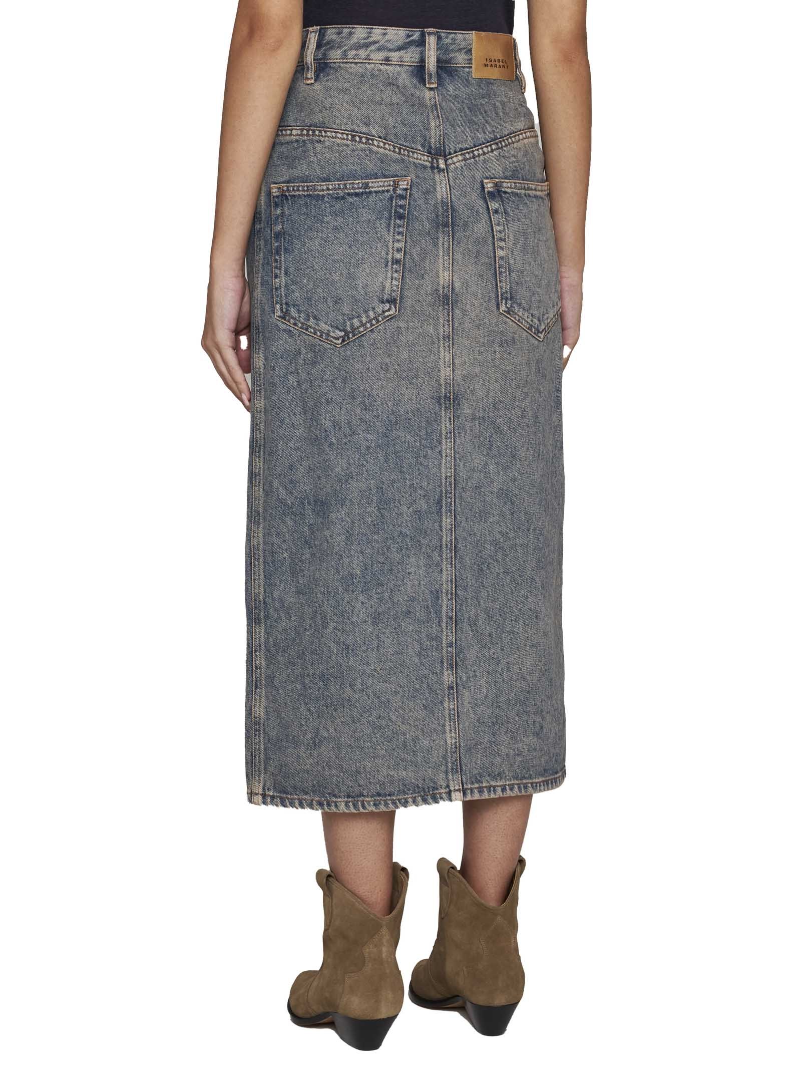 Isabel Marant Étoile Vandy Denim Skirt In Gray