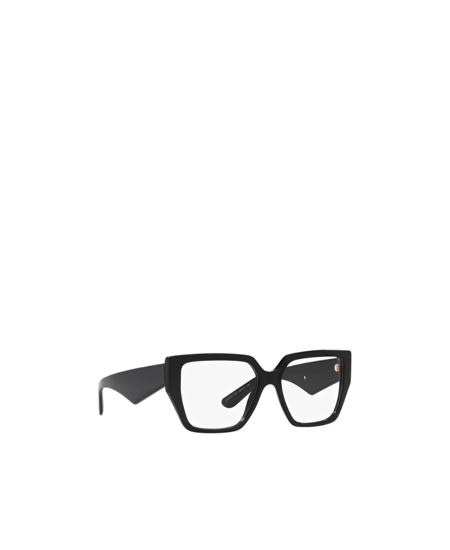 Dolce & Gabbana Logo-plaque Square-frame Glasses In Black