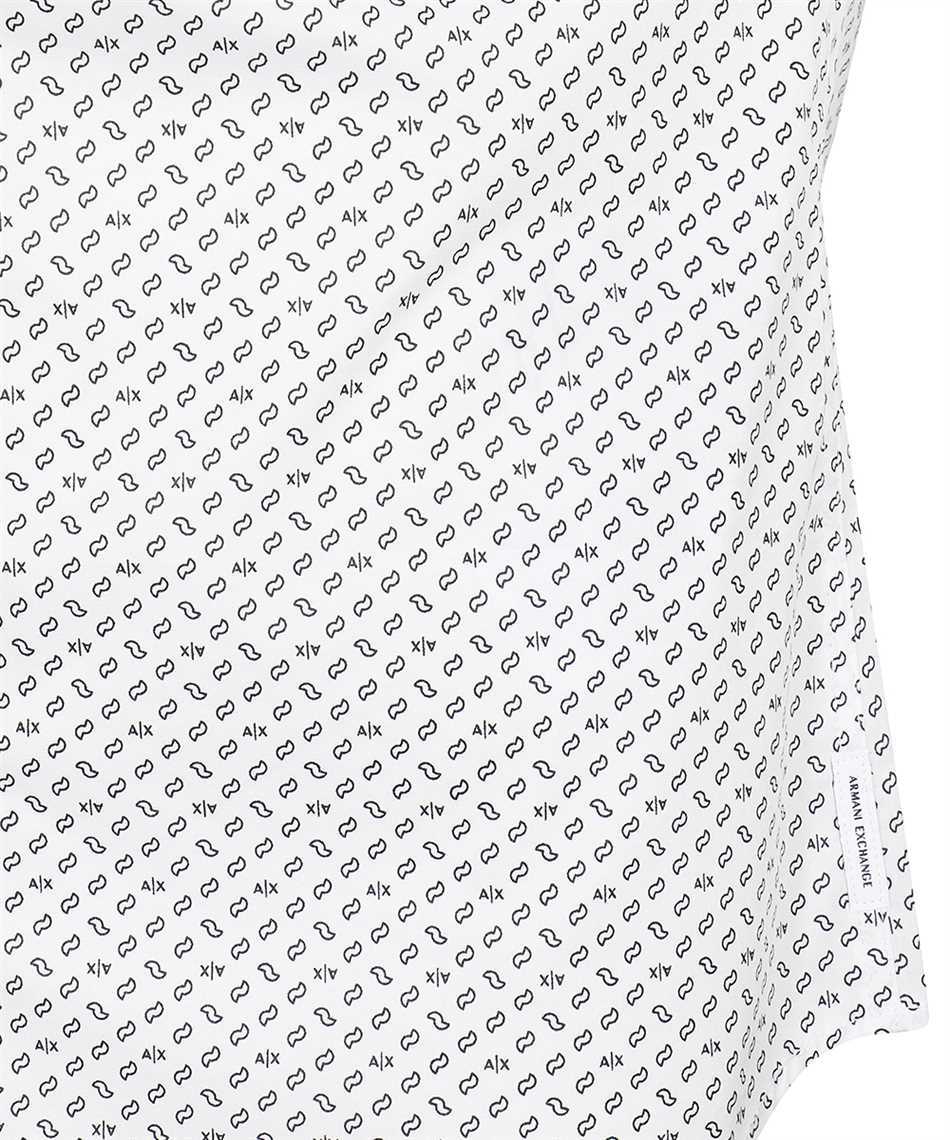 Armani Exchange Short-sleeved Lapel Shirt In White