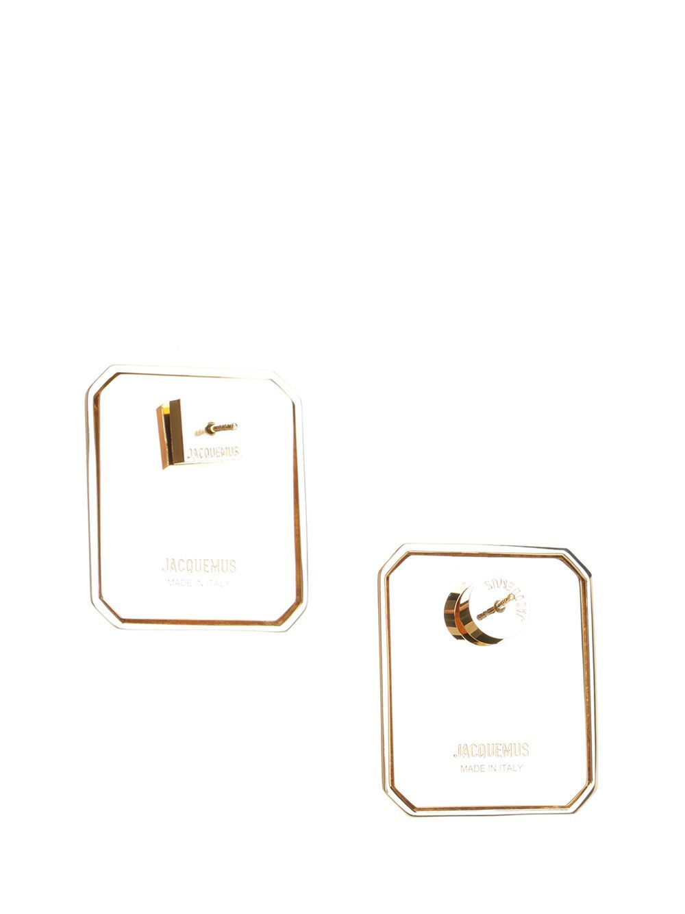 Jacquemus Square Earrings In Gold
