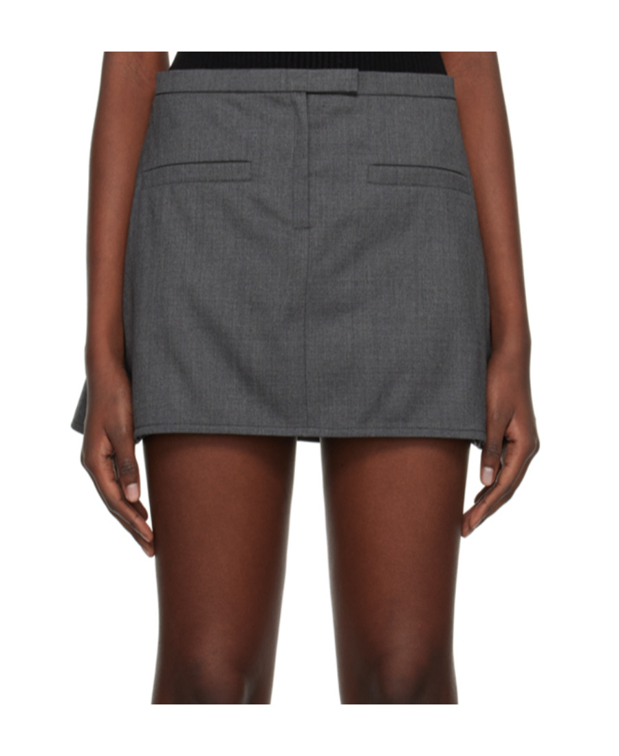 Courrèges Trapeze Bag Skirt In Black