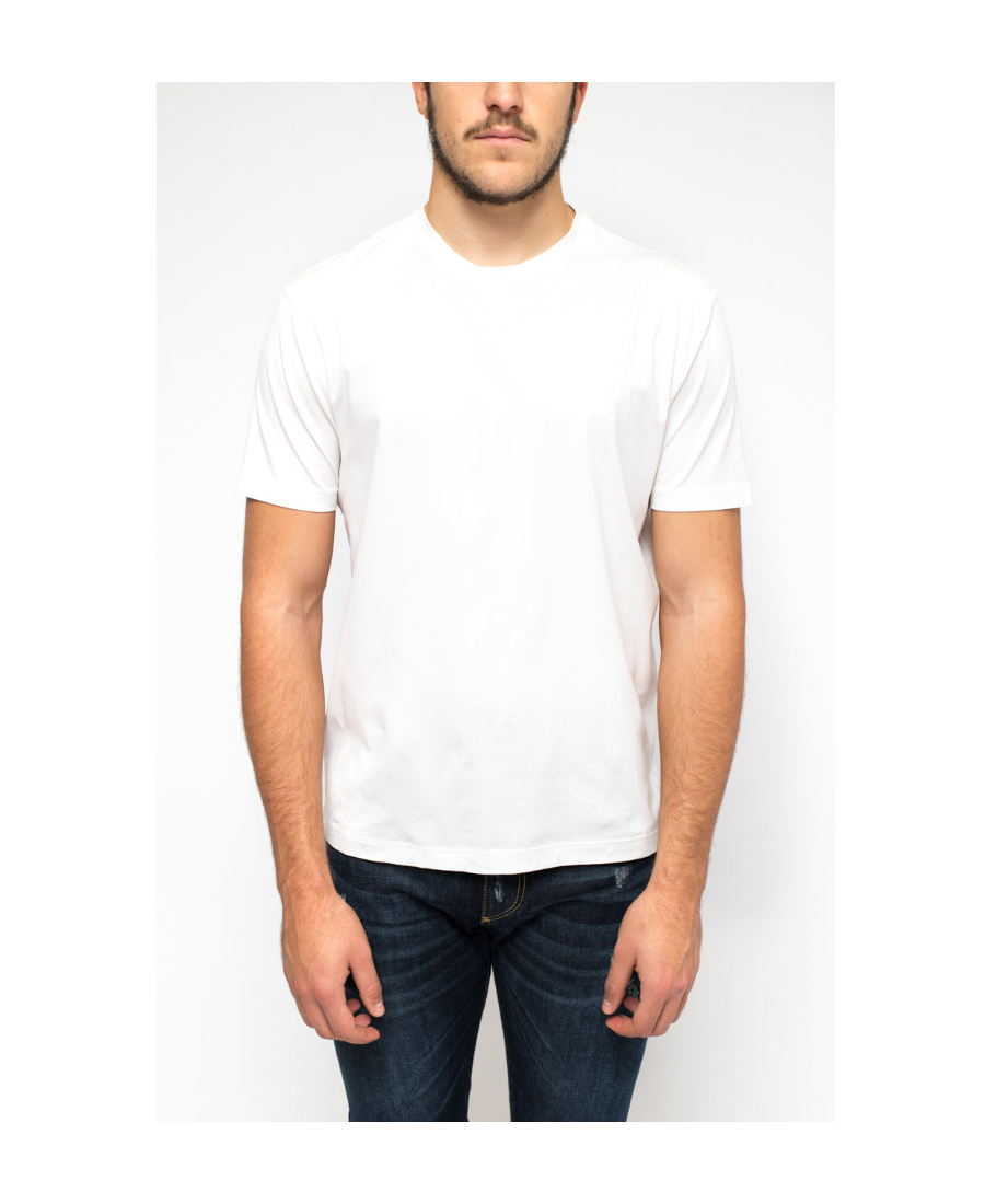 Prada Logo-embroidered Crew-neck T-shirt In White