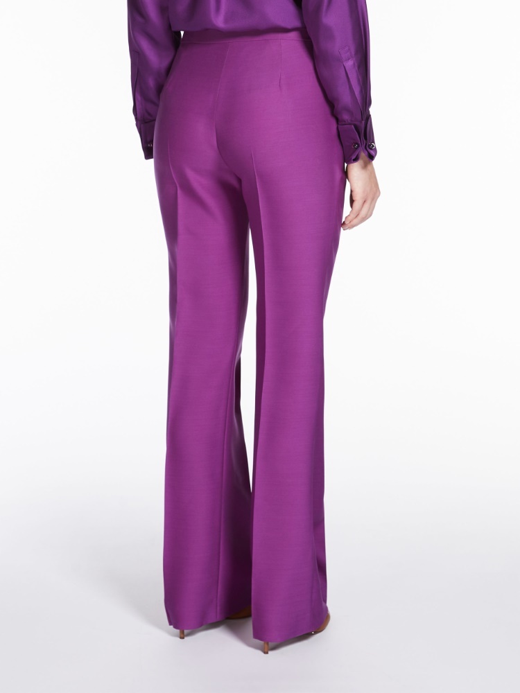 Max Mara Straight Casual Pants In Red