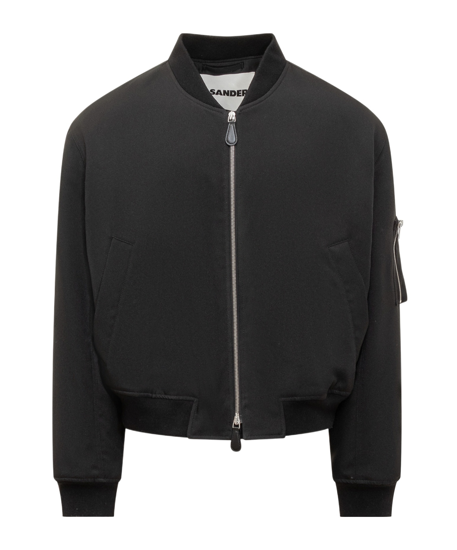 Jil Sander Long-sleeved Zipped Jacket In Black