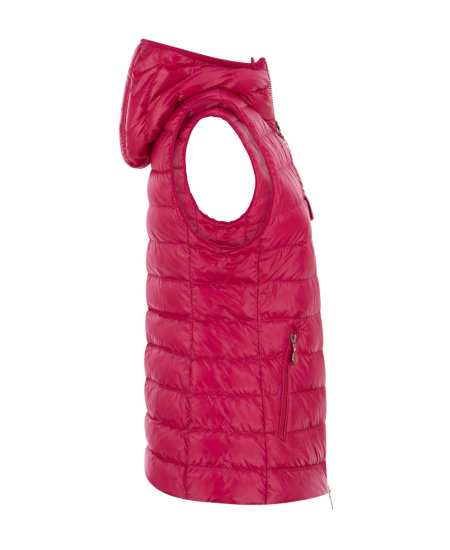 Moncler Glygos Zip-up Down Vest In Red
