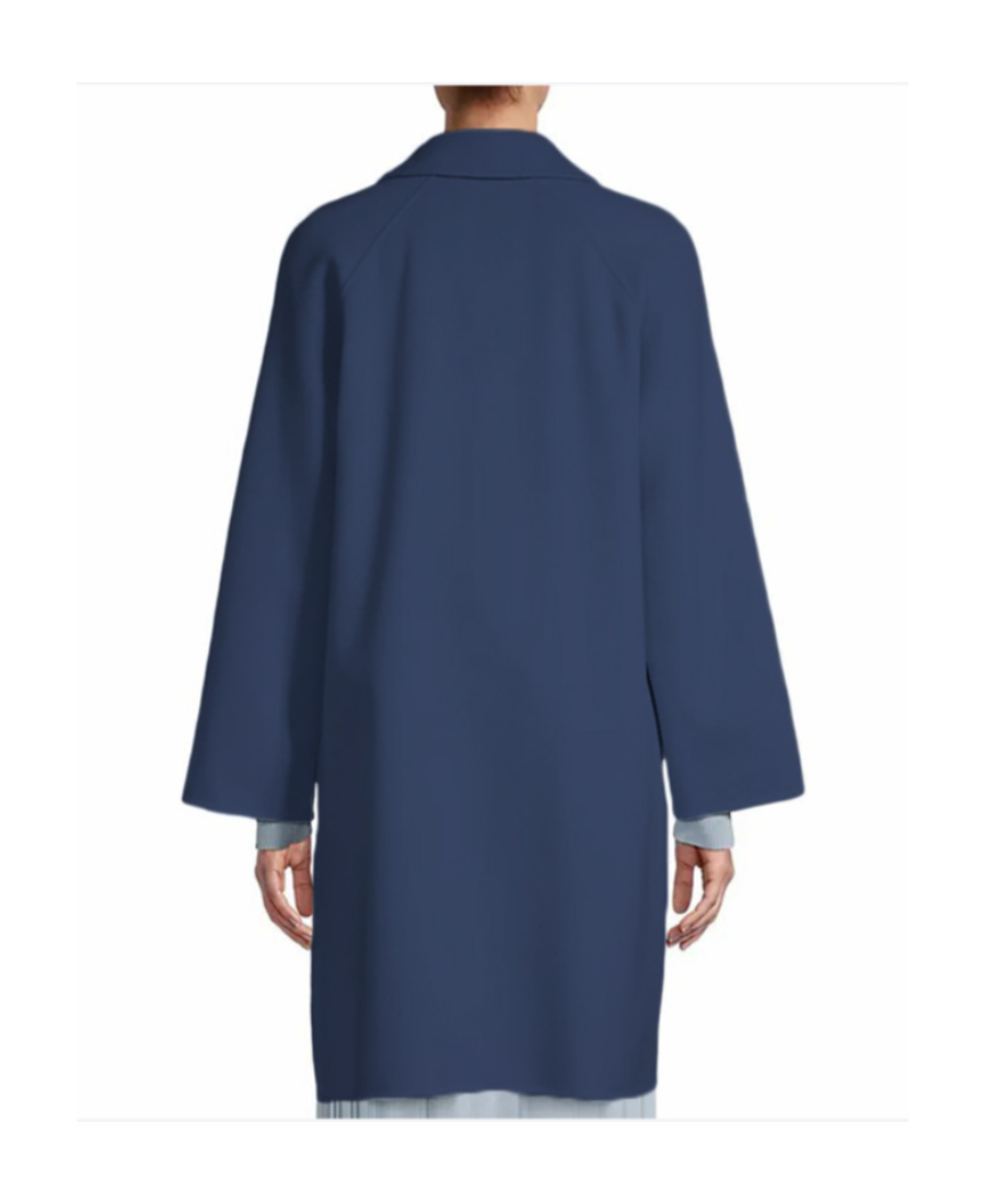 Weekend Max Mara Logo Coat In Blue