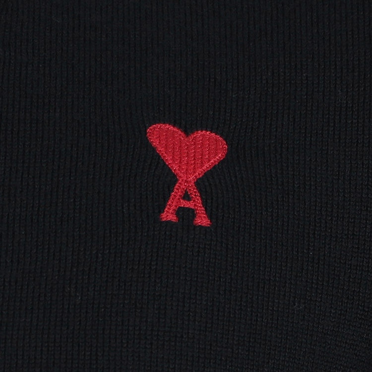 Ami Alexandre Mattiussi Ami Wool Cardigan With Logo In Black