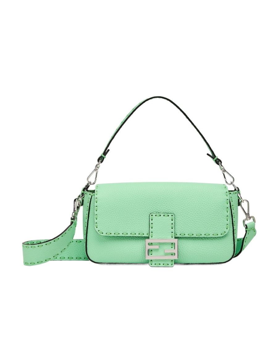 Fendi Baguette Shoulder Strap In Green