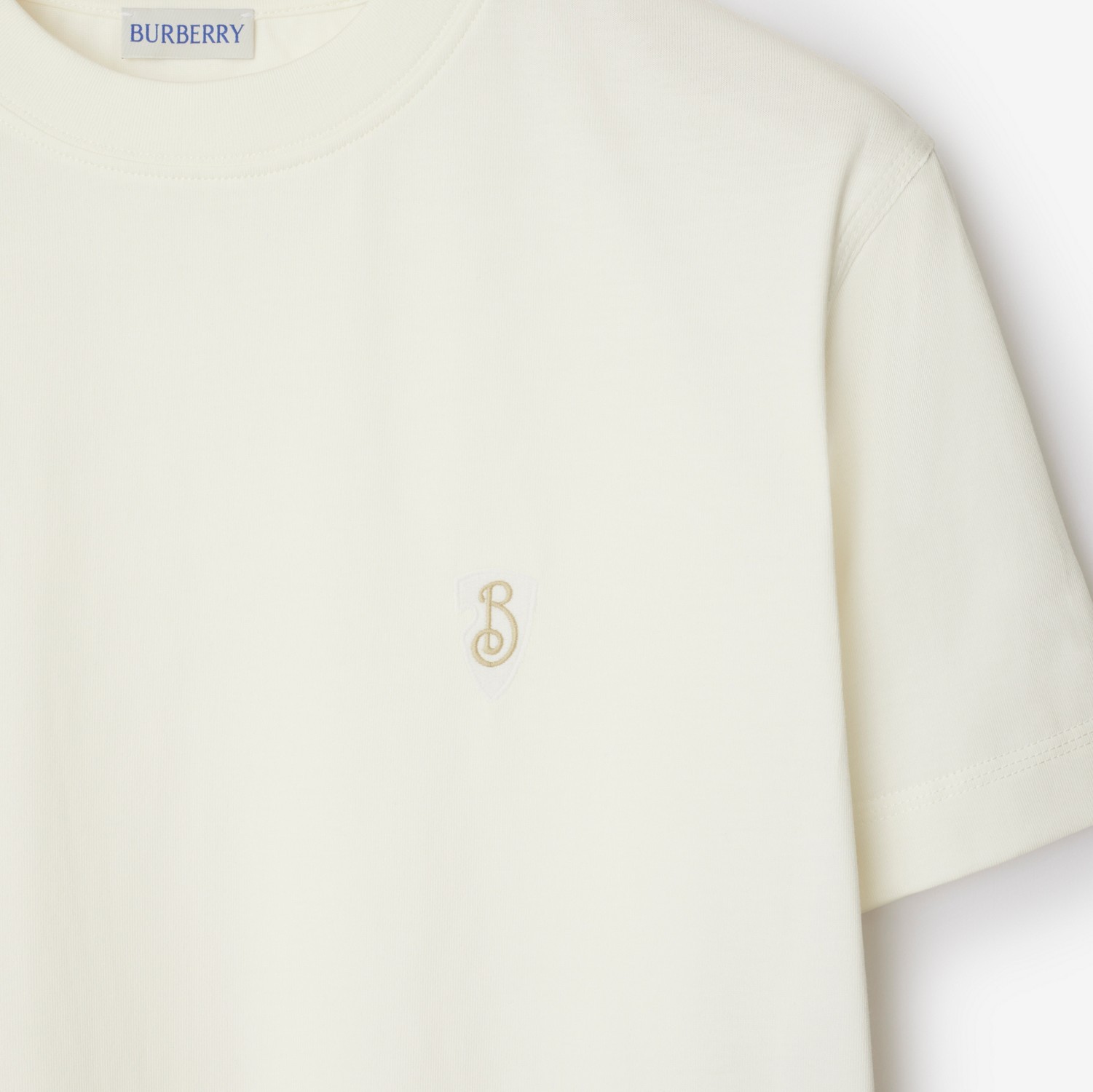 Burberry Men's B Shield Embroidery Cotton Jersey T-shirt In Brown