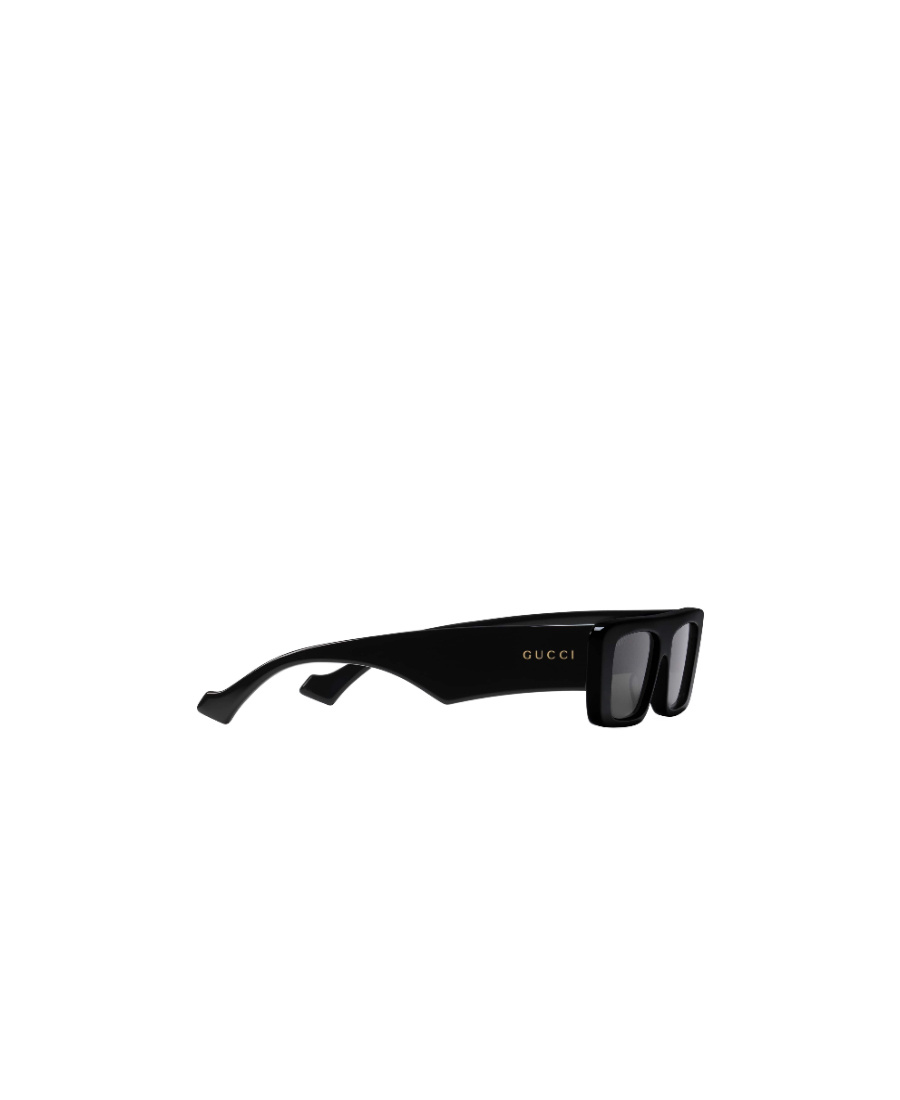 Gucci Black Rectangular-frame Sunglasses In Black