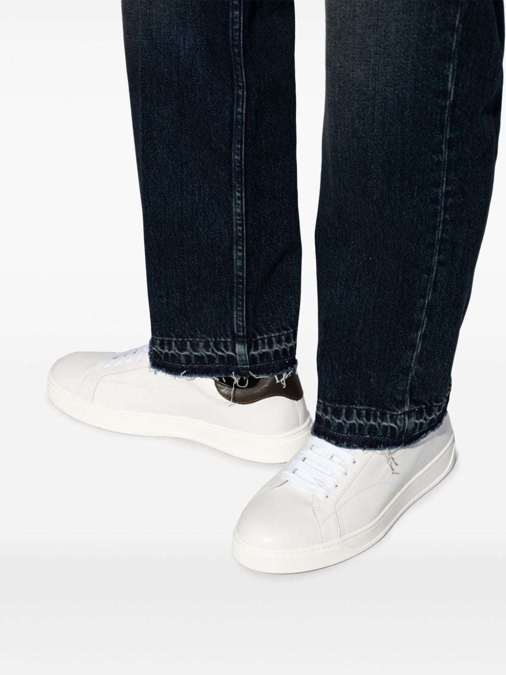 Lanvin Low-top Sneaker In Smooth Calf Leather In White