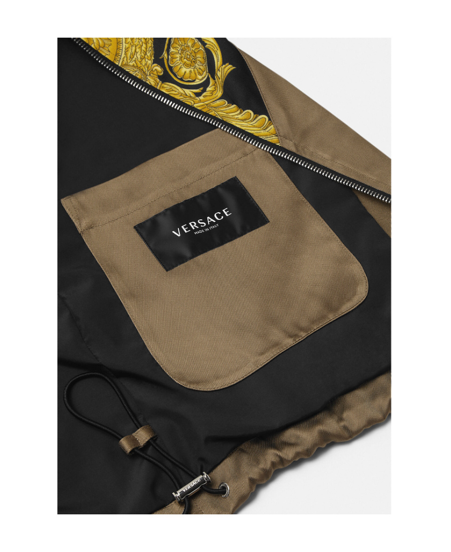 Versace Barocco Track Jacket In Brown