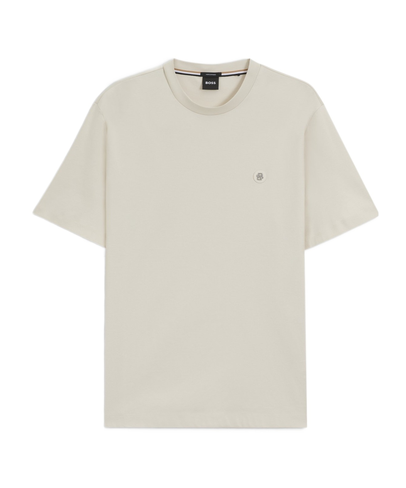 Hugo Boss Boss  Double B-monogram Crewneck T-shirt In Neutral