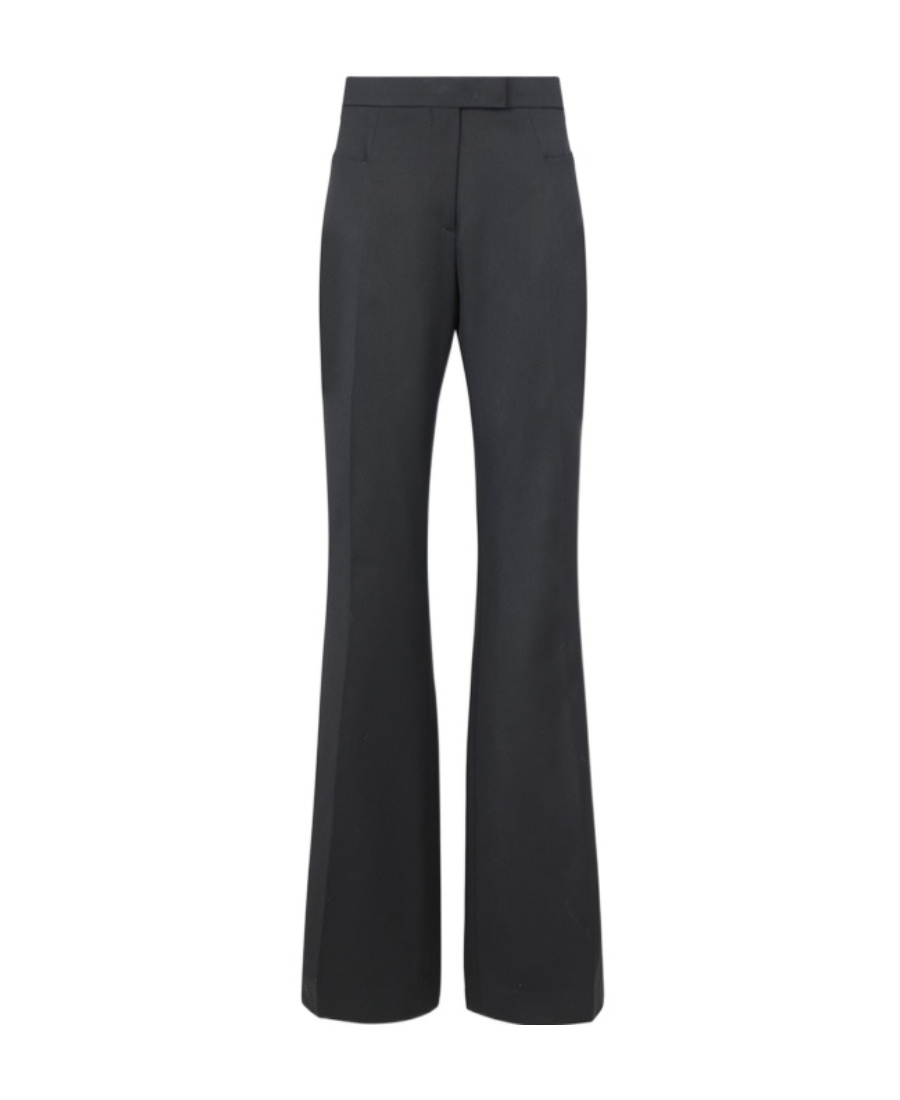 Tom Ford High-waisted Flared Wool Trousers In Black