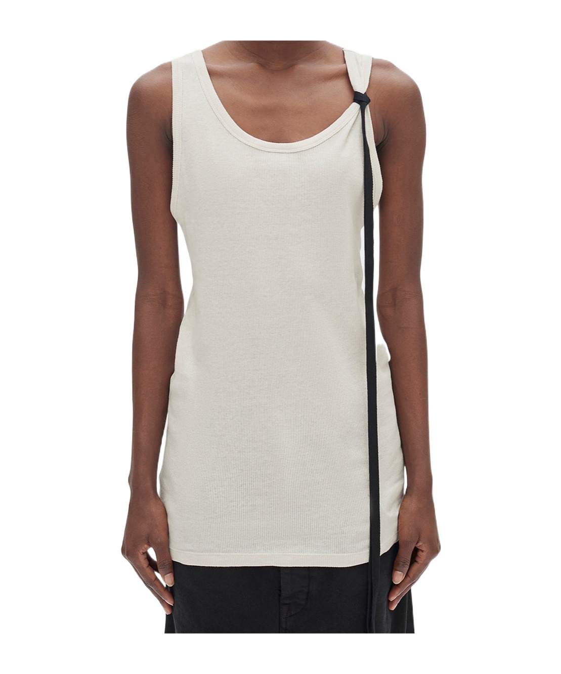 Ann Demeulemeester Round Neck Sleeveless Vest In White