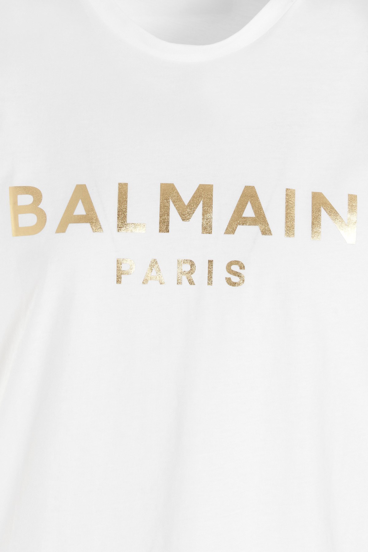 Balmain Foiled Logo-print Cotton T-shirt In White