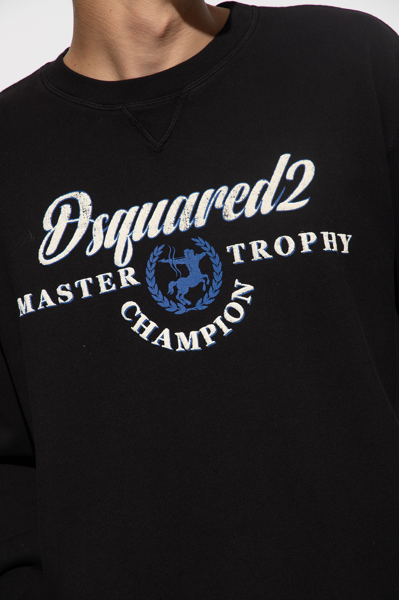 Dsquared2 Logo-print Cotton Sweatshirt In Black