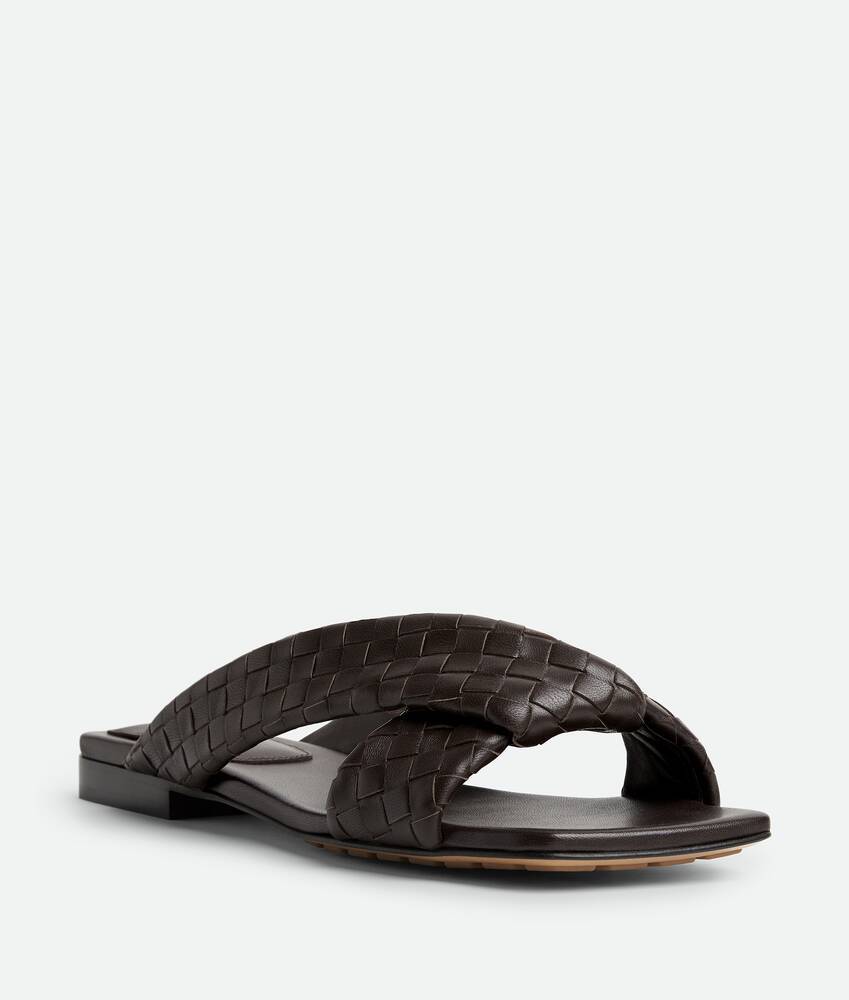 Bottega Veneta Riva Flat Mule In Brown