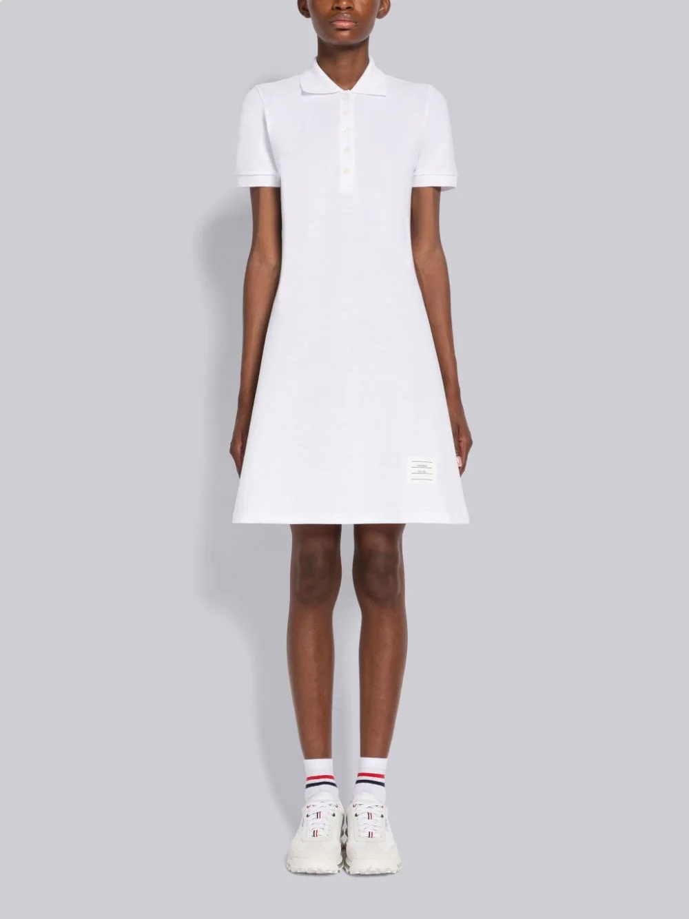 Thom Browne Cotton Mini Dress In White