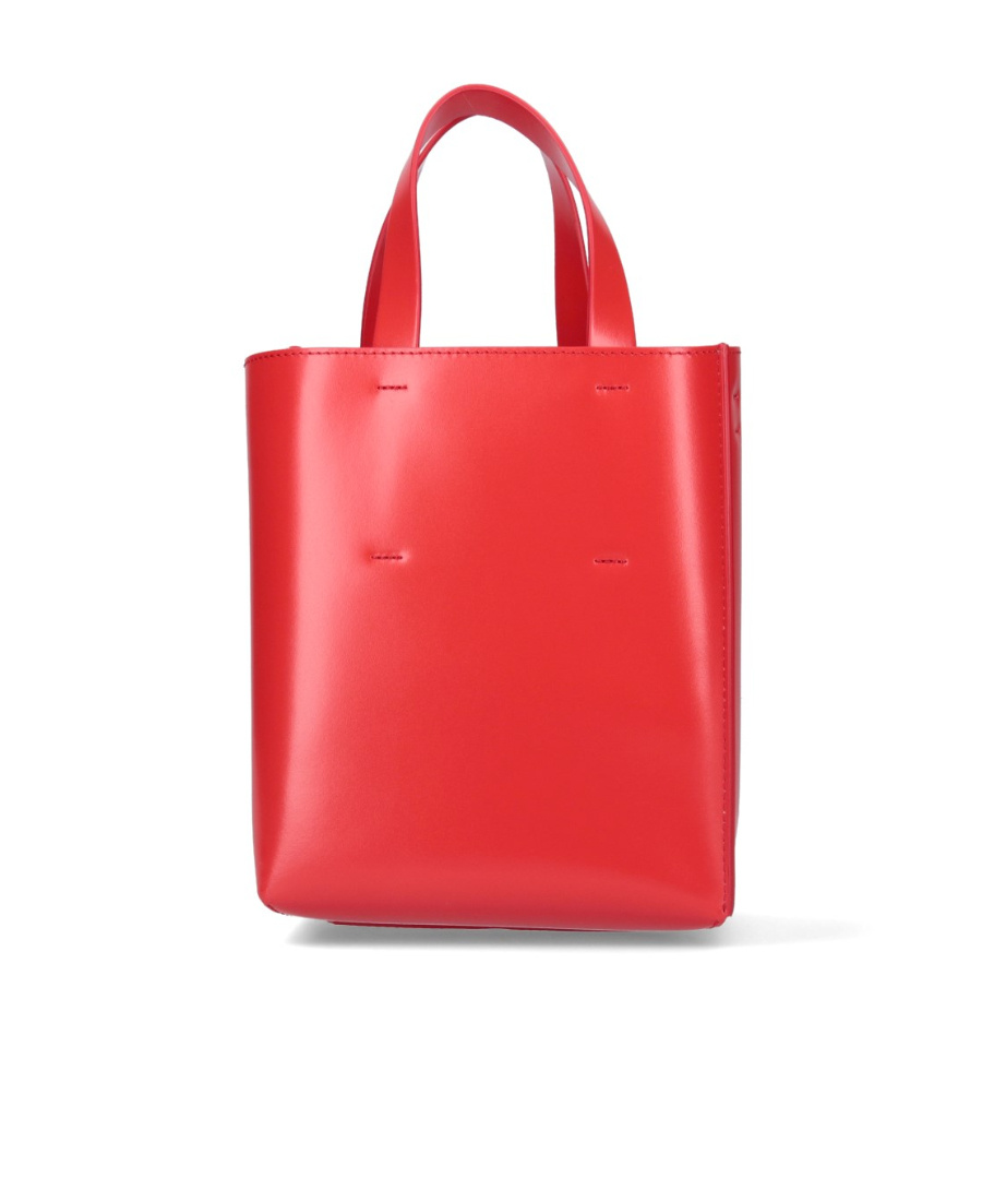 Marni Logo Mini Shoulder Bag In Red