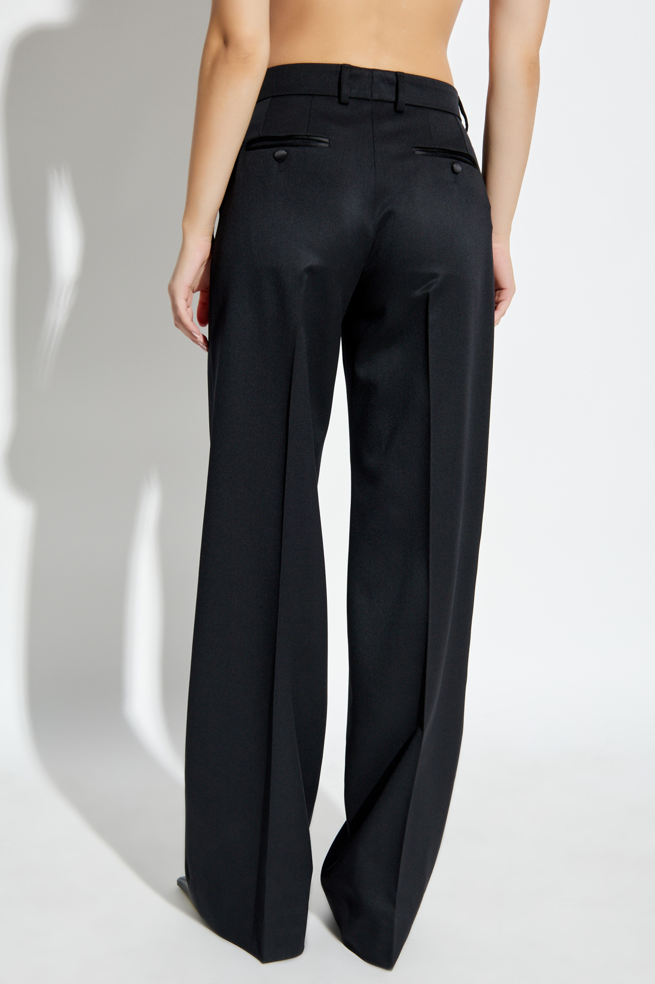 Dolce & Gabbana Wide-leg Trousers In Black