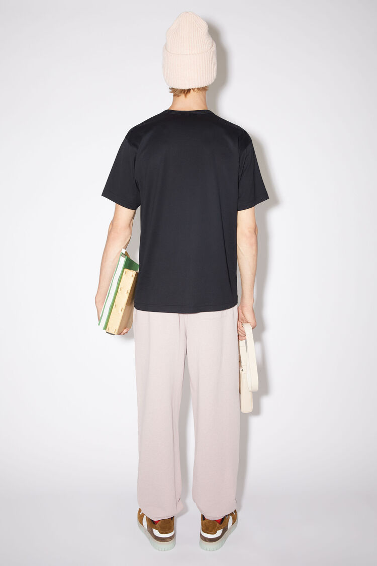 Acne Studios Nash Face M Short Sleeve Regular T-shirt In Black