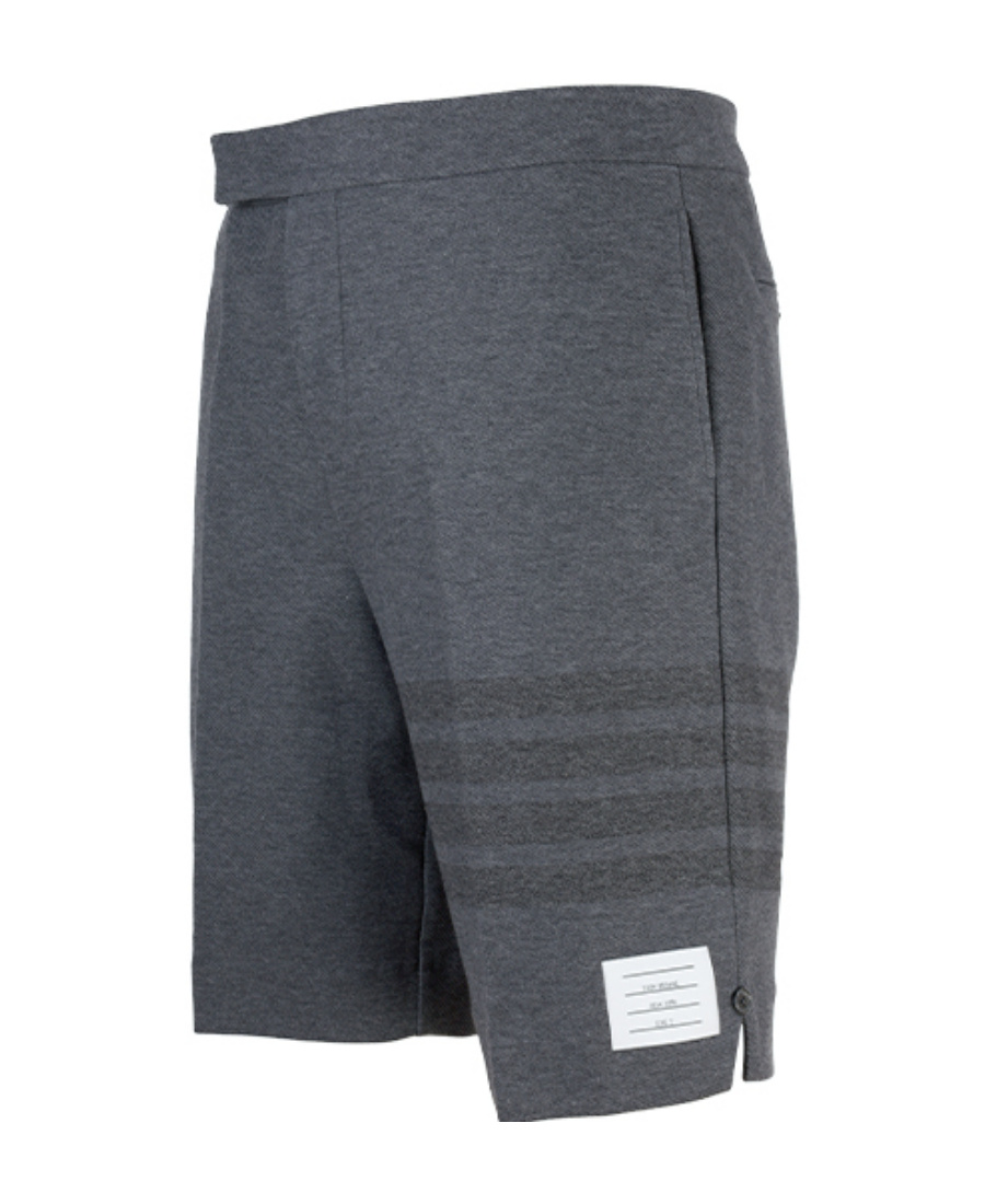 Thom Browne Shorts With 4-bar Motif In Black