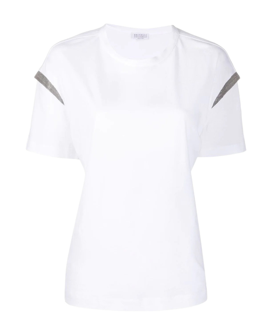 Brunello Cucinelli Monili-chain Oversized Cotton T-shirt In White