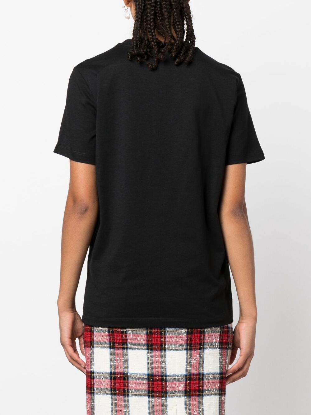 Msgm Logo-print Cotton T-shirt In Black