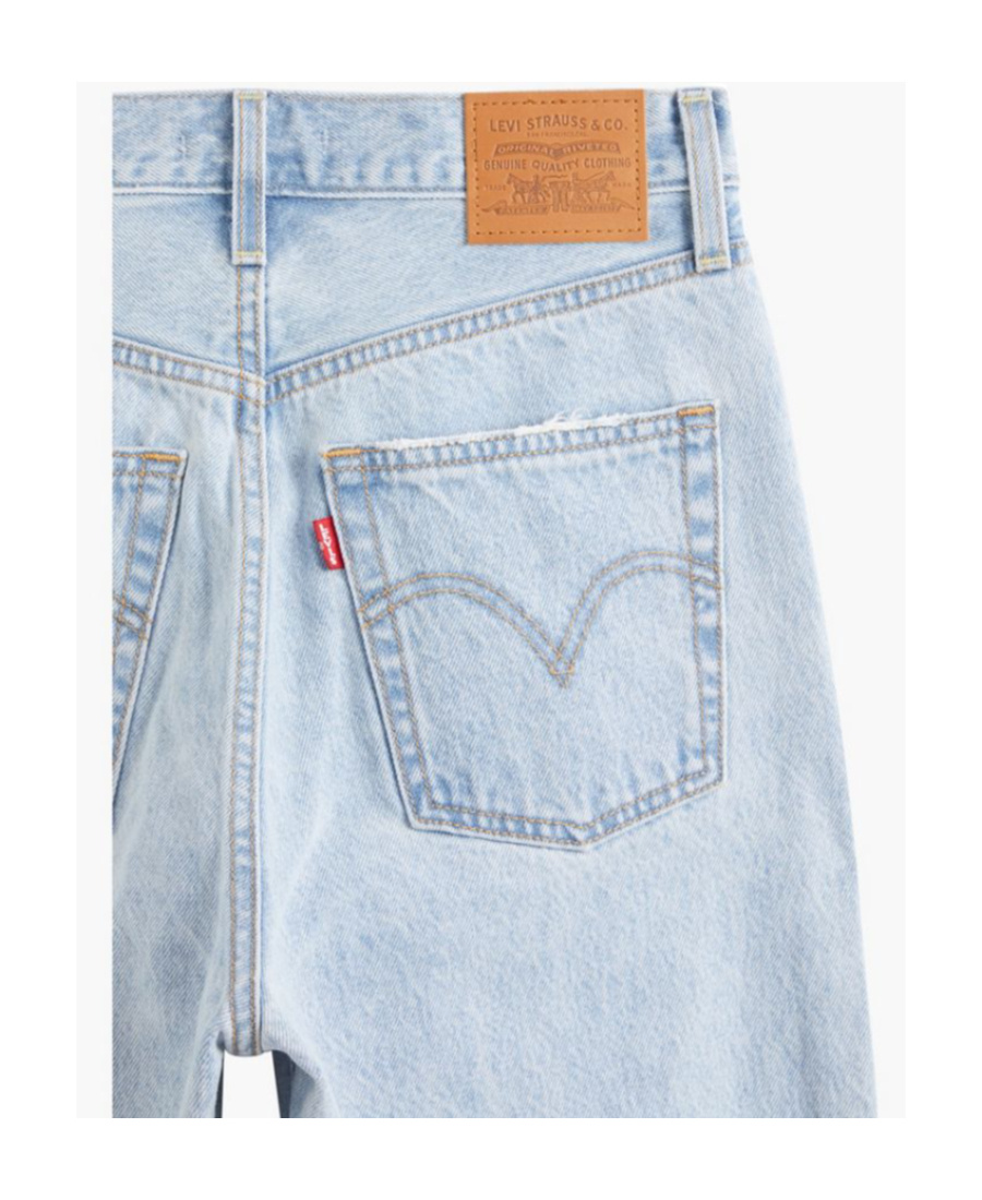 Levi's High Waisted Cropped Jeans In Blue