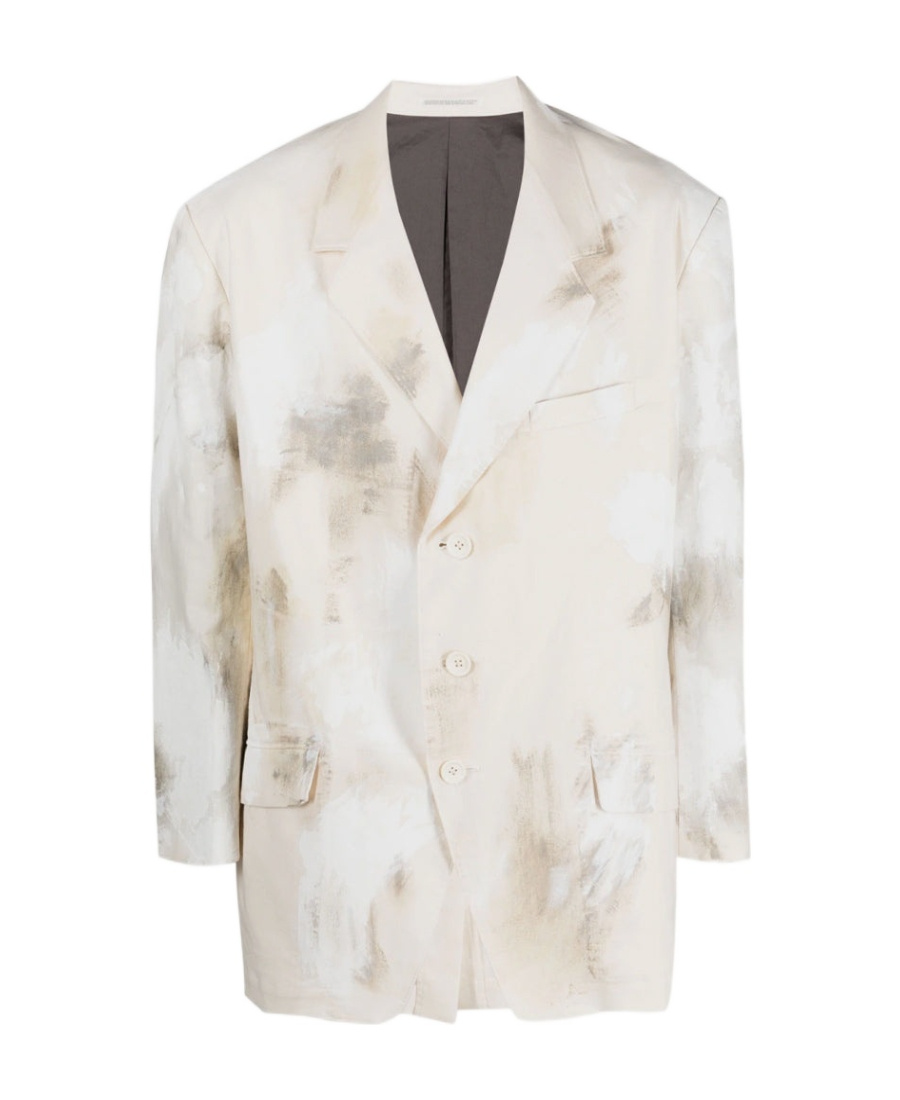 YOHJI YAMAMOTO ABSTRACT PRINTED BLAZER